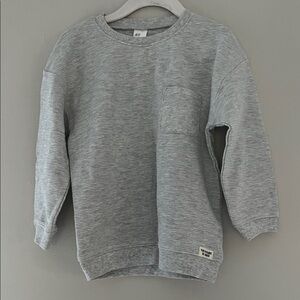 H&M Gray Ribbed Sweatshirt 4T